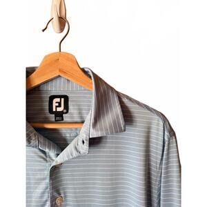 Men’s FootJoy Striped Golf Polo Shirt Medium